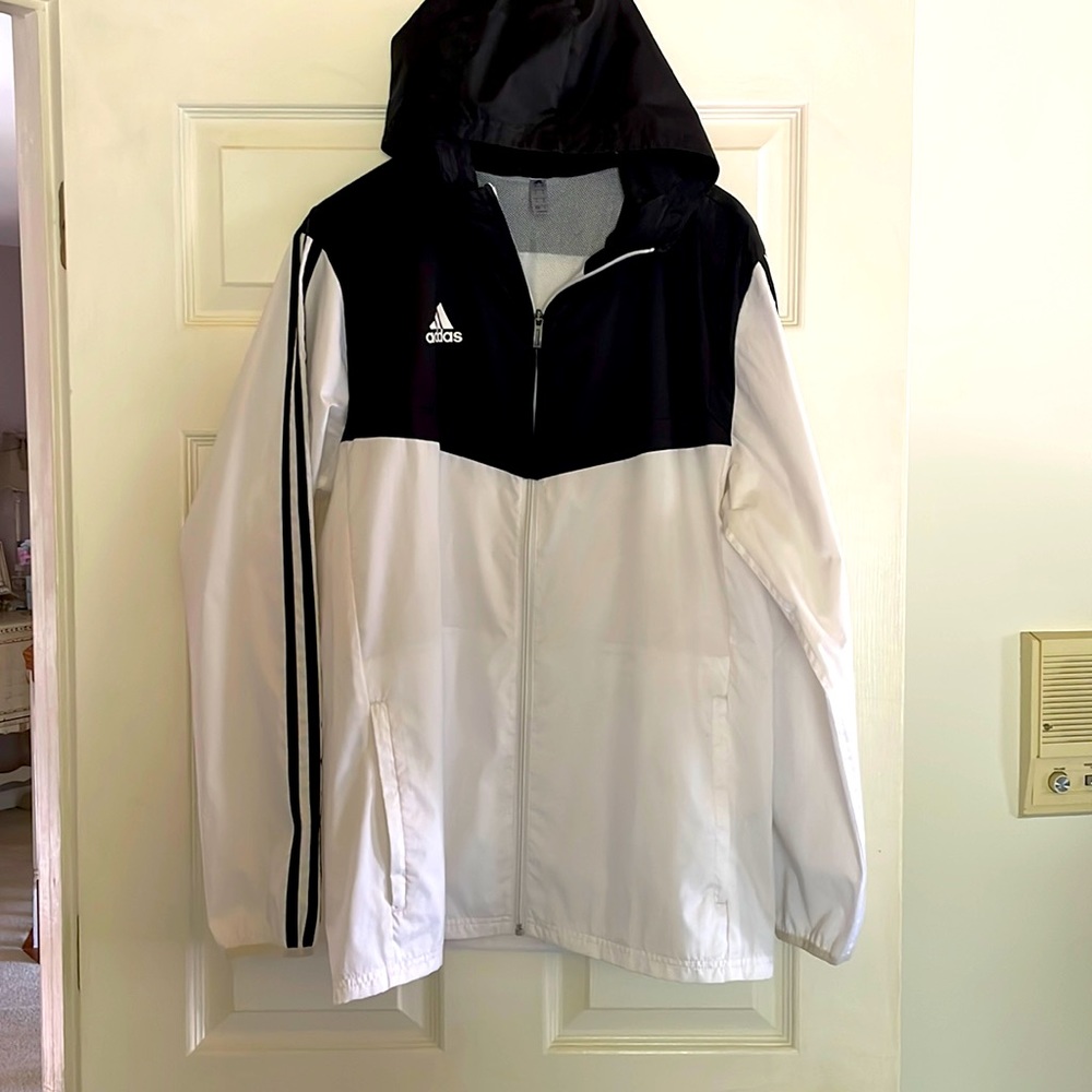 Adidas hooded rain jacket men's/unisex size Medium